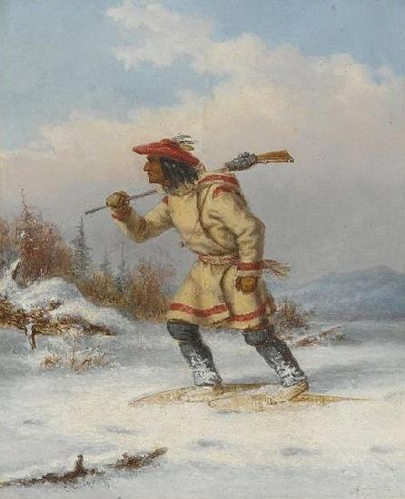 Cornelius Krieghoff Following the Moose oil painting image
